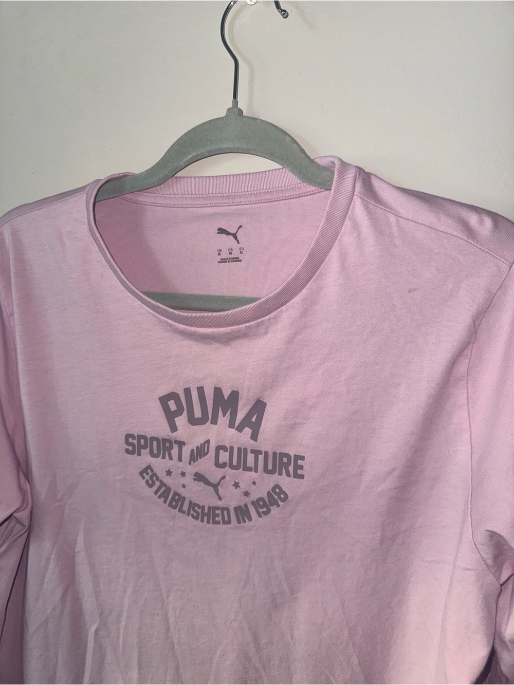 Puma Light Pink Graphic Logo Tee